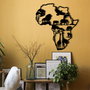 Wallity African 2 - Accesorio Decorativo de Pared Metálico Negro